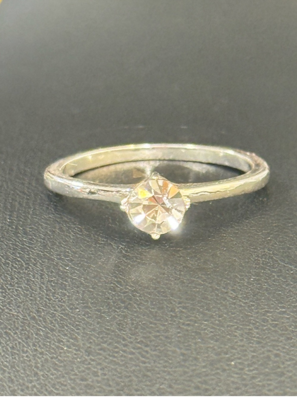 Crystal Solitaire Ring